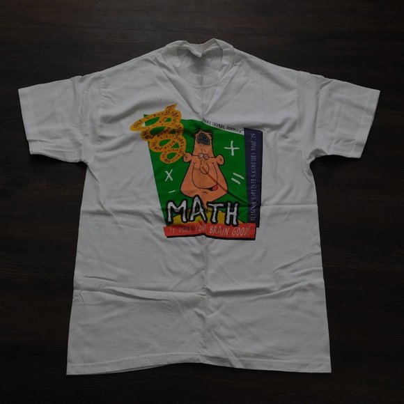 St. Jude's Vintage Men's White Medium Math Shirt - Picture 2 of 4